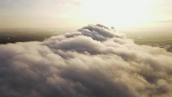 Beautiful Yellow Clouds in Winter