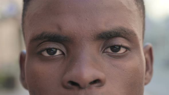 Close Up of Smiling Mouth of African Man