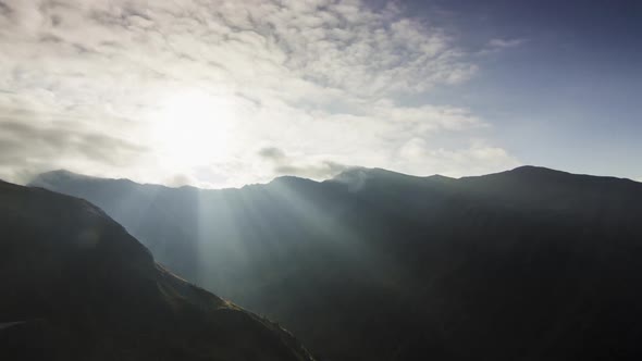 Mountains at sunset