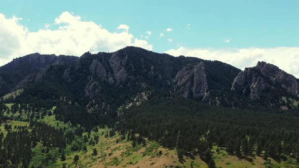 Idyllic Aerial of Rocky Mountains in Colorado, USA, Revealing Drone Shot