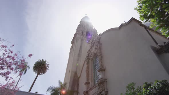 California Tower seen behind branches