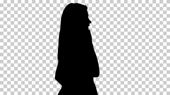 Silhouette lady, Alpha Channel