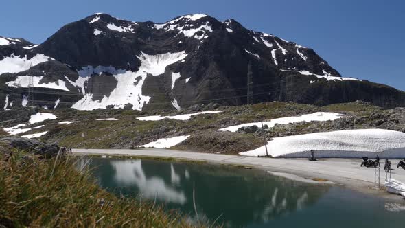 Mesmerizing scenery of Nufenen Pass Rhone Switzerland tourist spot