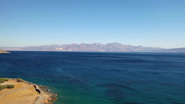 Panorama of Spinalonga Island - Island of Lepers, Crete, Greece