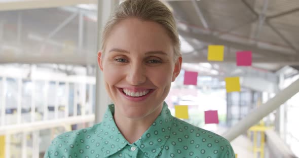 Young woman working in a creative office