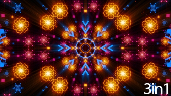 New Year Snowflakes Background alt