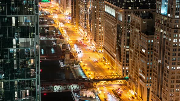 Chicago Riverwalk Night Time Lapse