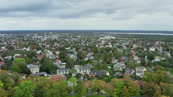 Aerial View Cityscape Kuressaare Estonia