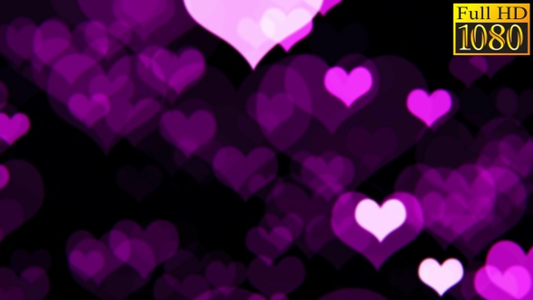 Bokeh Hearts Background Loops Pack V2