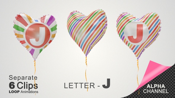 Balloons with Letter - J