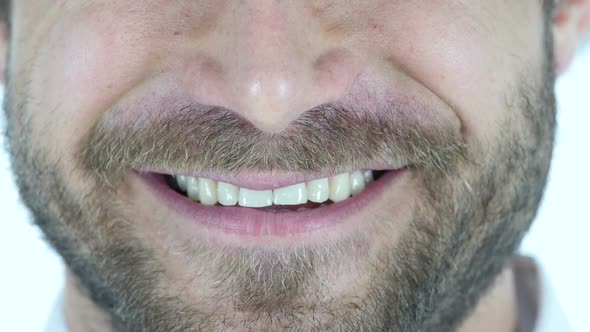 Smiling Man Face Close Up