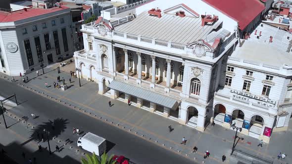 Municipal theatre of Santiago, National Opera of Chile (aerial view)