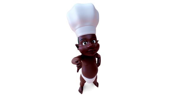 Fun 3D cartoon of a baby