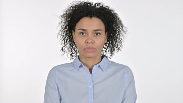 Portrait of Young African Woman Looking at the Camera