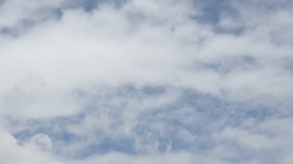 White clouds and blue sky,Slow motion time lapse.