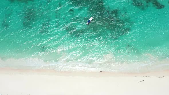 Tropical Island White Sand and Turquoise Caribbean Sea. Travel Destinations