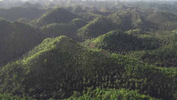 Aerial Asia Misty Rainforest Hills