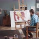 Male Painting in Studio - VideoHive Item for Sale