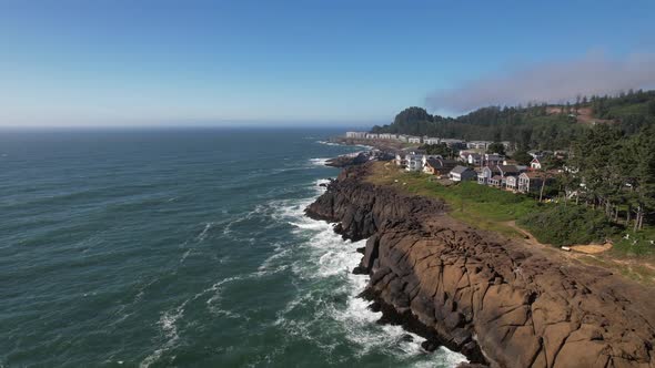 Oregon Coast Pull Back Aerial