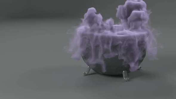 Animation Reaction Clouds Of Smoke Coming From The Pot