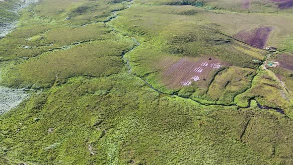 Stream Flowing From Croaghacullion to An Port Between Ardara and Glencolumbkille in County Donegal