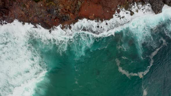 Storm at Sea Filmed on a Drone Alanya Turkey 4 K