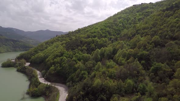 Aerial Mountain Slope