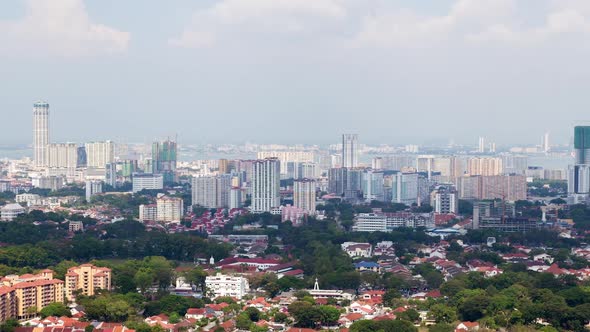 Timelapse Of Penang In Malaysia Cityscape