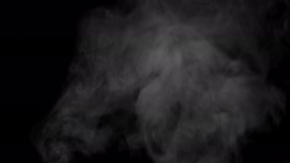 Smoke or Steam on Transparent Background with Alpha Channel.