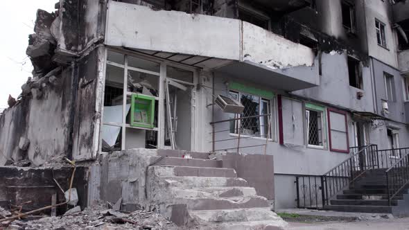 War in Ukraine  Destroyed Building in Borodyanka Bucha District