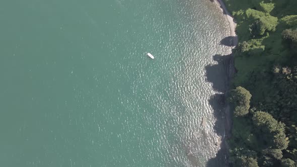 Beautiful aerial view of Green Cape near Botanical Garden of Batumi