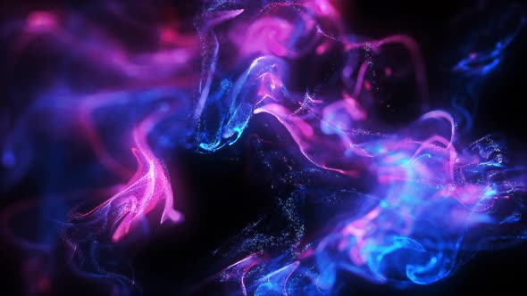 Glowing Colorful Particles Background Loop