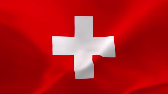 Switzerland Waving Flag Animation 4K Moving Wallpaper Background