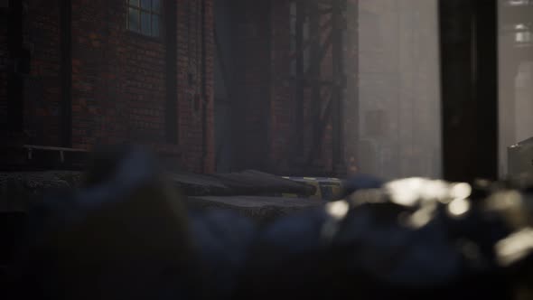 Abandoned Factory Empty Because of the Coronavirus Covid19 Epidemic alt