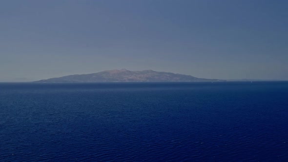 Beach on Coast of Ionian Sea in Albania View From Drone