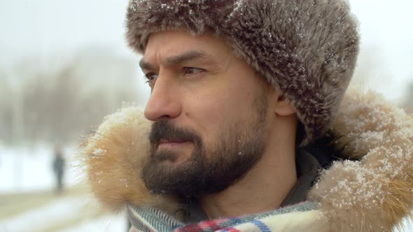 Portrait of Handsome Man Outdoor