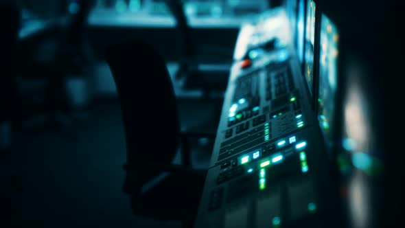 Equipment of Empty Central Control Room alt