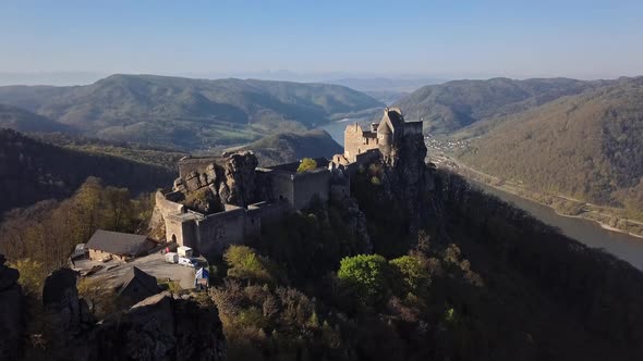 Aerial View of Aggstein Castle, Austria