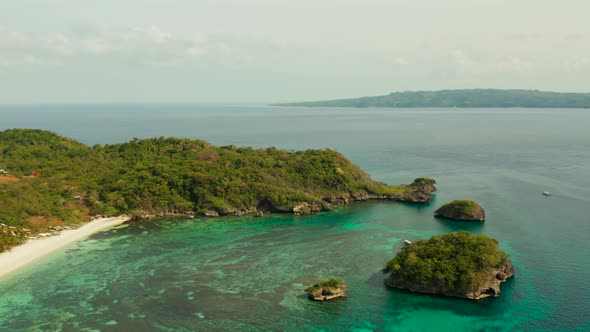 Seascape Island in the Lagoon Boracay Philippines