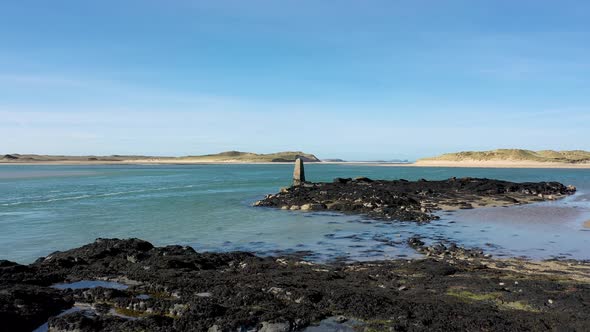 Aerial View of Ballyness Bay in County Donegal  Ireland