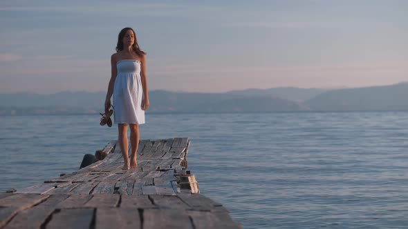 Young girl walking 