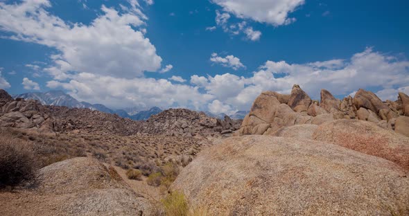 Time Lapse of rock formations in Alabama Hills California