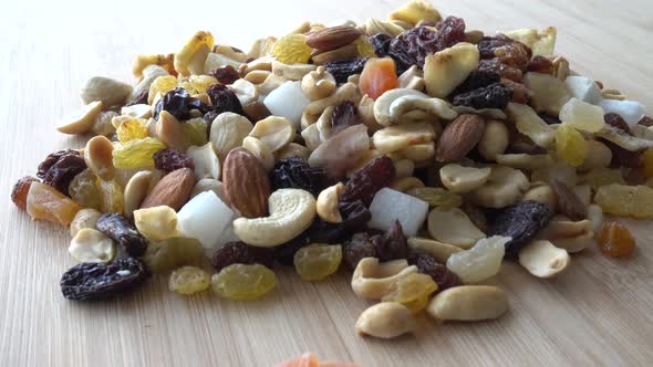 Mixed Dry Nuts And Fruits Fall