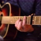 Closeup Playing the Guitar Frame of Hands Playing the Strings - VideoHive Item for Sale