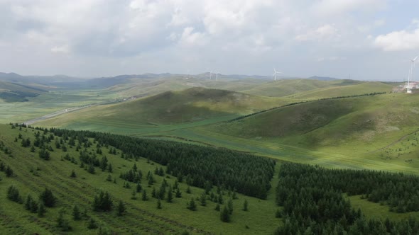 Inner Mongolia grassland wind power generation