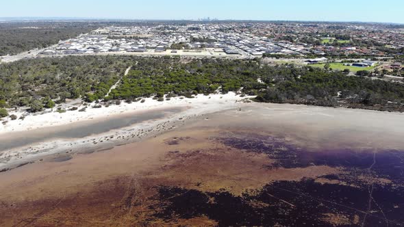 Aerial View of a Lakeside in Australia