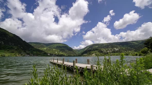 Lake in Cloudy Day