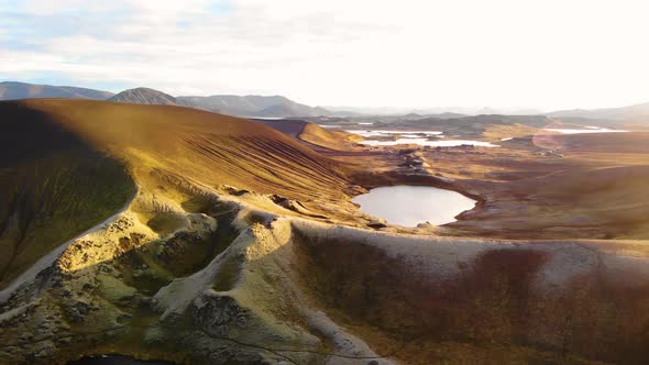 Hill in middle of lake