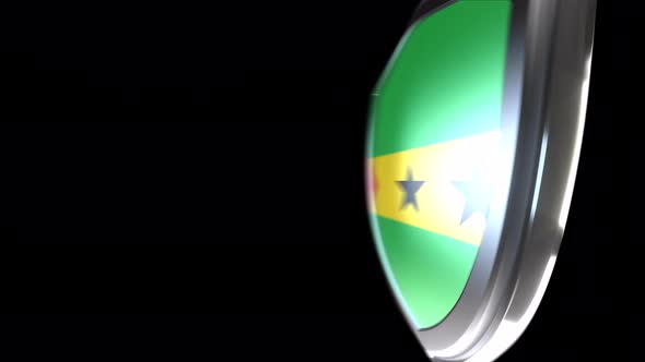 Sao Tome And Principe Emblem Transition with Alpha Channel - 4K Resolution