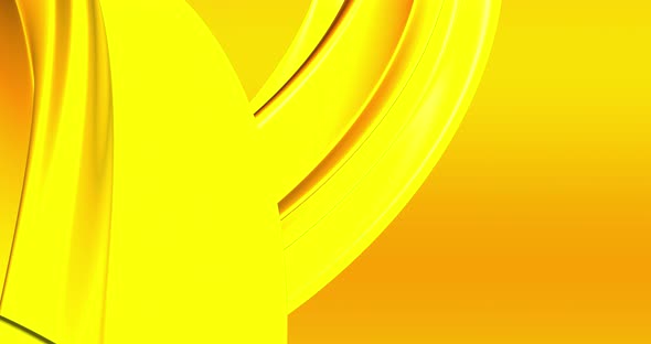 Abstract Yellow Background with Dynamic Orange 3d Lines